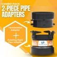thumbnail image 2 of 2 x (Combo Pack) RV Sewer Hose Fitting Adapter to PVC, RV Sewer Connection & RV Sewer Termination Adapter - 3" Hub x Bayonet Hooks (2), 2 of 8