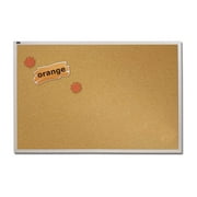 Quartet Natural Cork Bulletin Board with Aluminum Frame - 96 x 48 in.