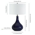 thumbnail image 5 of Evelyn&Zoe 25" Traditional Glass Table Lamp with White Drum Linen Shade, 5 of 10