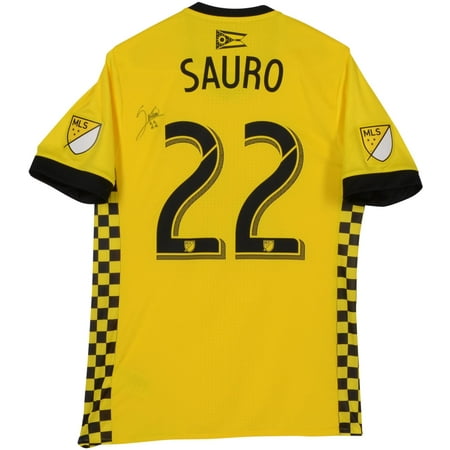 Yellow Signed - Gaston Sauro Columbus Crew SC Autographed Match-Used Yellow #22 Jersey vs. New York Red Bulls on November 11, 2018 - Fanatics Authentic Certified