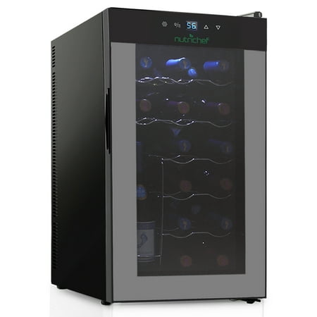 Cooling Wine Cellar - Nutrichef Electric Wine Cooler Chilling Refrigerator Cellar (18-Bottle)