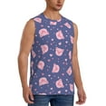 thumbnail image 2 of Uemuo Cute Pig Pattern Men's Sleeveless T-Shirt,Muscle Athletic Tank Top, Moisture-wicking Quick-dry Breathable Classic Tee Top for Gym Run Outdoor Sports-X-Large, 2 of 8
