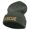 Dk Grey, variant on Golden Rescue Squad Embroidered 12 Inch Long Knitted Beanie - Black OSFM