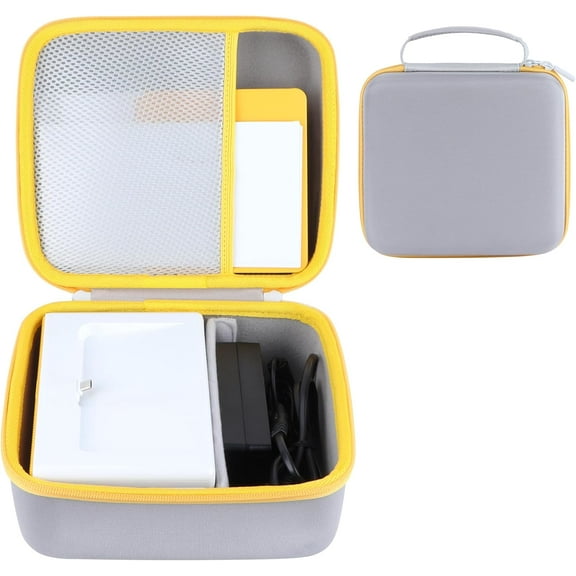 Hard Case Replacement for Dock Plus 4PASS / Dock Premium 4x6 Portable Instant Photo Printer (White   Yellow Case)