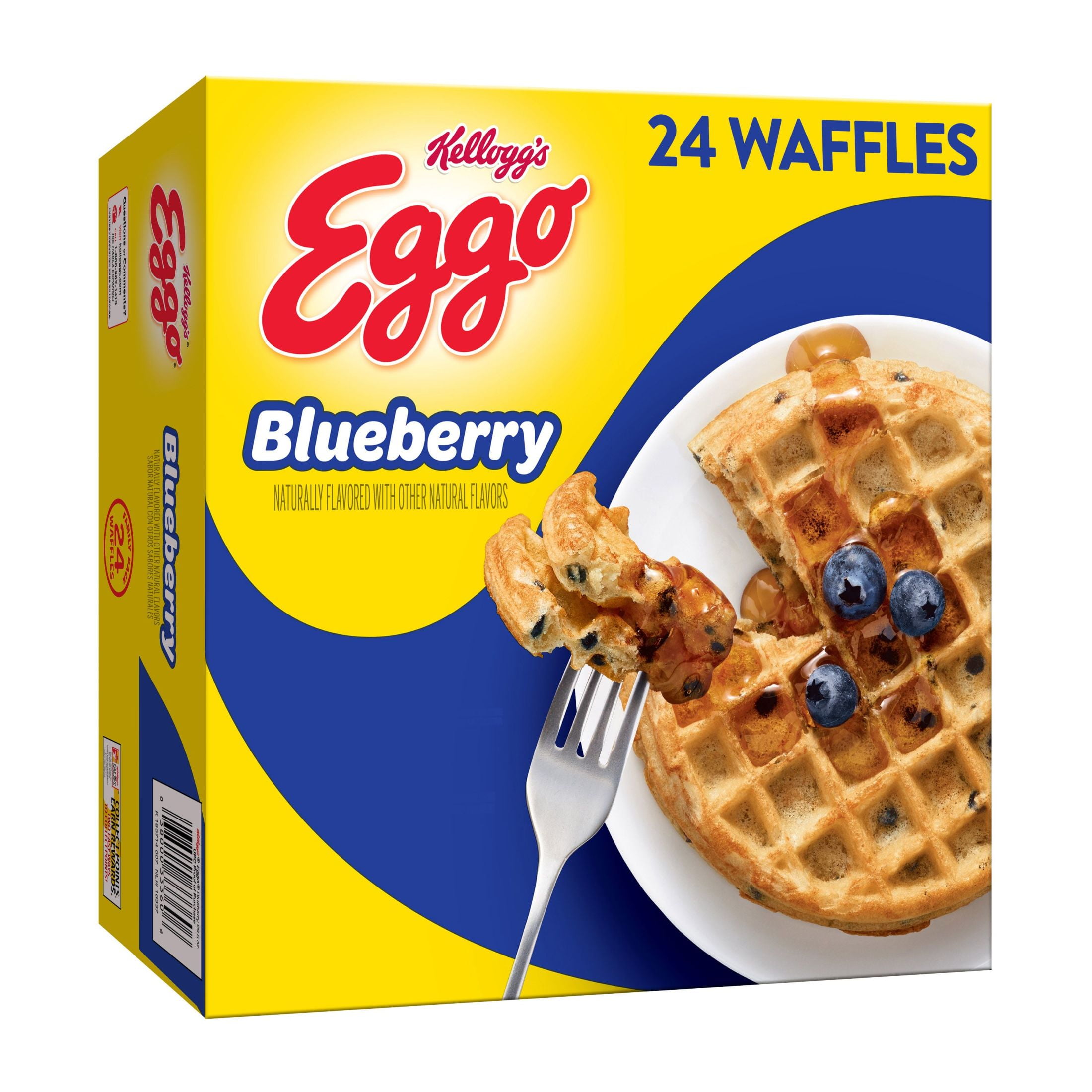 Eggo Blueberry Frozen Waffles, 29.6 oz, 24 Count (Frozen)