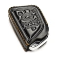 thumbnail image 3 of Vitodeco Genuine Leather Smart Key Fob Case with Leather Key Strap Compatible for Chevrolet Corvette (2020 - 2026 Models) - 6-Button, Black, 3 of 6