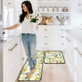 thumbnail image 4 of Lemon Kitchen Rugs and Mats Non Skid Washable Absorbent Microfiber Kitchen Mat for Floor Anti Fatigue Kitchen Mat Set of 2 Lemon Kitchen Decor Stain Resistant 17"x47.2"+17"x30", 4 of 6
