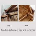 thumbnail image 3 of BplusZ Wooden Adirondack Portable Folding Side Table Round Set of 2, Brown, 3 of 6
