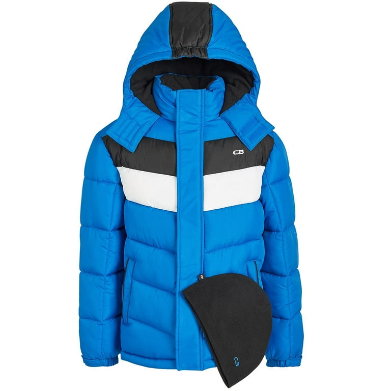 CB Sports Big Boys 2 pc. Color Blocked Puffer Jacket Hat Set 2T