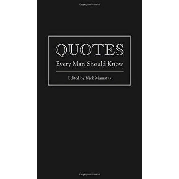 Quotes Every Man Should Know 9781594746369 Used / Pre-owned