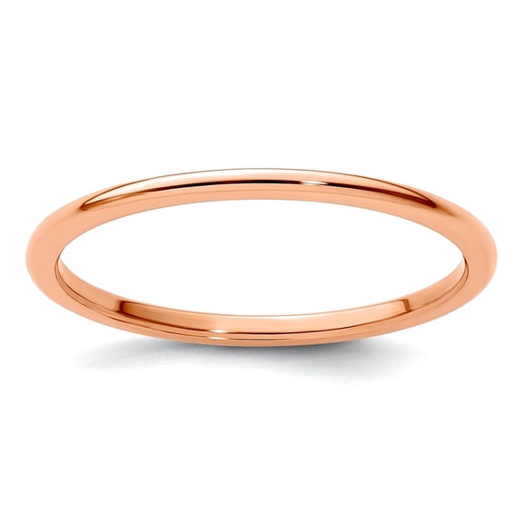 10kr 1.2mm Half Round Stackable Band Ring Size 8.5 Stackable Ring for Women and Men - 1.0 Grams