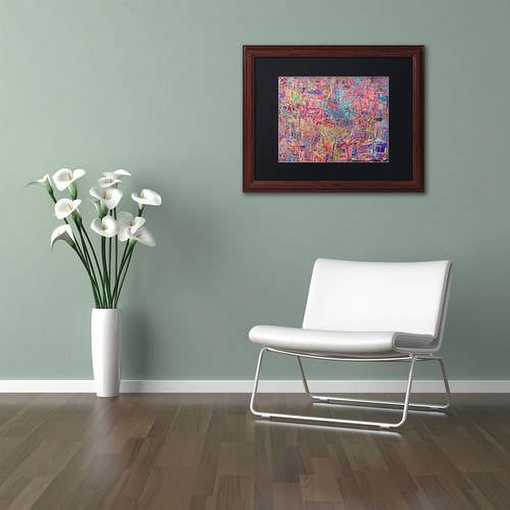 Trademark Fine Art "City" Canvas Art by Josh Byer, Black Matte, Wood Frame