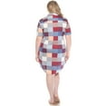 thumbnail image 3 of White Mark Short Sleeve Plaid Button-Down Dress, Women's Plus, 1X-3X, 3 of 6