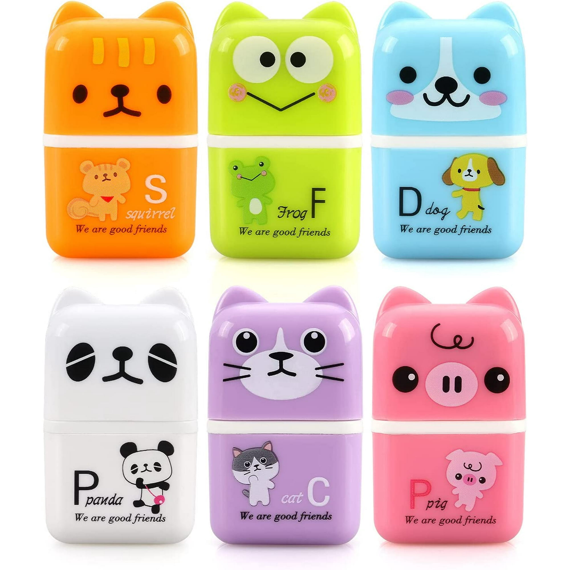 Tatum88 6 Pack Cute Pencil Eraser, Cartoon Eraser with Cover and Roller, Pencil Rubber Erasers for Kids School Office Supply | Walmart Canada Tatum88 6 Pack Cute Pencil Eraser, Cartoon Eraser with Cover and Roller, Pencil Rubber Erasers for Kids School Office Supply | Walmart Canada