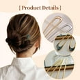 thumbnail image 5 of DEJUPE French Hair Pin, New French Hair Forks, U-Shaped Stick Hair Pins Metal French Twist Hair Pin Fork for Thick Hair Buns Chignons, Gold Hair Clips Hair Styling Accessories for Women French Roll, 5 of 8