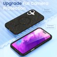 thumbnail image 2 of Compatible with Magsafe for iPhone 16 Plus Case, Silicone + PC Case, Stylish Colorful Point Print Shockproof Protective Cover Slim Thin Anti-Scratch Phone Case for iPhone 16 Plus - Black, 2 of 6