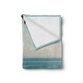 thumbnail image 2 of Beach Pathway Soft Flannel Fleece Throw Blanket, Promenade Along the Sea Coast Situated on a Cliff Rock in Spain, Cozy Plush for Indoor and Outdoor Use, 60" x 80", Blue Brown Orange, by Ambesonne, 2 of 5
