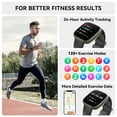 thumbnail image 4 of Mingdaln 2025 New Men Women's Smartwatch 1.72-inch with Wireless Calling/Message Alerts/120+ Sport Modes, IP68 Water Resistant, fits for Android and iPhone Devices(Alloy Black), 4 of 8