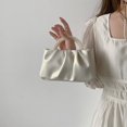 thumbnail image 3 of Bolso de mano con perlas para niña dulce, bolso de mano para mujer, bolso bandolera plisado a la moda, bolso de nube, mini bolso pequeño para teléfono móvil, 3 of 6