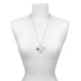 thumbnail image 3 of Delight Jewelry Silvertone Lime Green & Silvertone Hot Blue Heart with Black Ruffles Let Things Go Fall Zoey Charm Necklace, 28", 3 of 4
