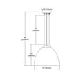 thumbnail image 2 of Merida 1 Light Pendant In Polished Chrome With White Linen Glass, 2 of 2
