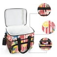 thumbnail image 6 of FORMRS Insulated Cooler Bag 24 Cans Capacity Soft Leakproof Lunch Box with Side Pockets, Red Striped Lemon, 6 of 7