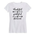 thumbnail image 2 of Solid Light - Thankful And Grateful And Blessed - Women's Short Sleeve Graphic T-Shirt, 2 of 6