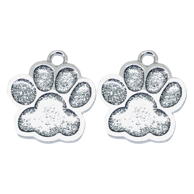 Dsscvnef Glitter Pet Tag Accessories for Dogs and Cats 2pcs Shiny ID Label Tags Durable Pet Name Tags