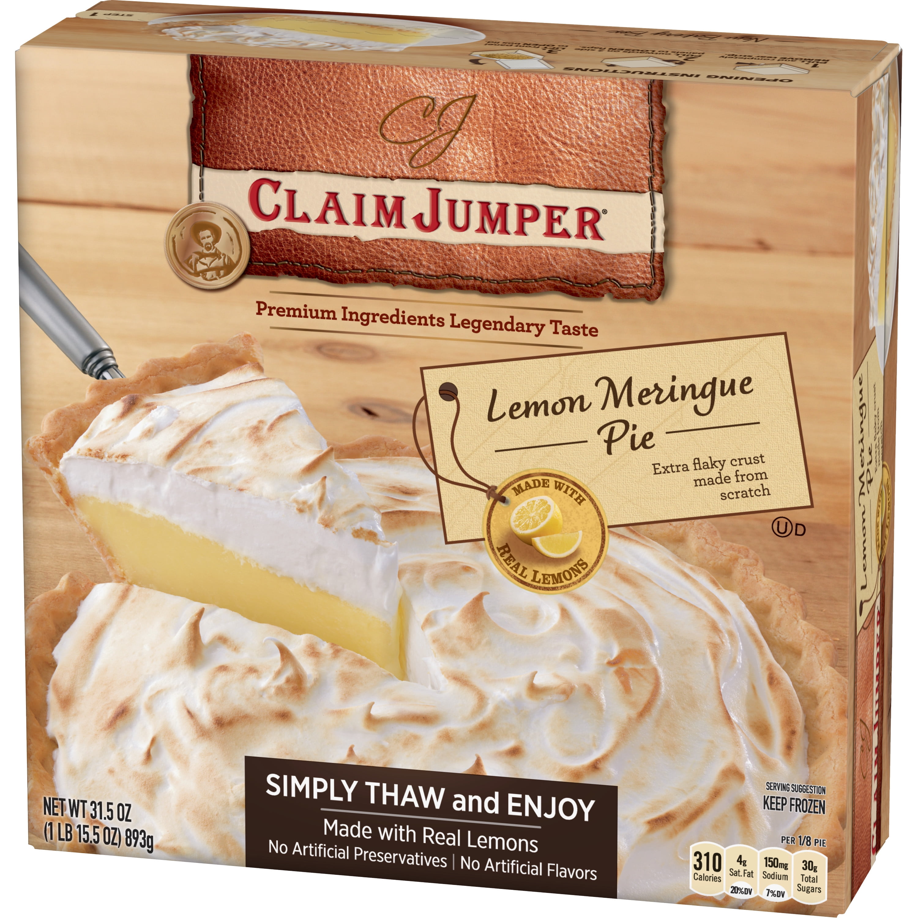 Claim Jumper Lemon Meringue Pie Frozen Dessert, 31.5 Ounce