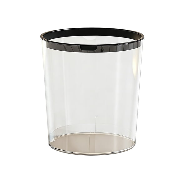 Yhmxh Clear Tabletop Trash Bin, Plastic Desktop Trash Can Waste Basket with Reinforced Rim, Unbreakable Small Desk Trash Can, Sleek Open-Top Paper Bin for Home Office, Bedroom, Study, Dorm