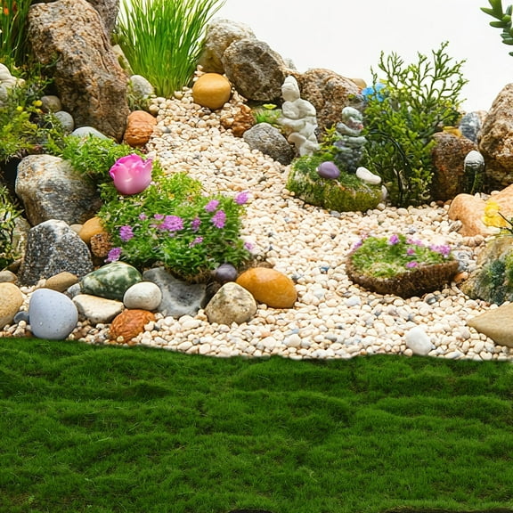 Raindrops Outside Fake Moss Artificial Moss Mat Green Plastic 1Pcs Homeowners