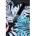 thumbnail image 4 of ABPHQTO Bañador de mujer Sky Blue Leaves Print Zip-up manga larga Surf Rash Guard, 4 of 5