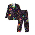 thumbnail image 1 of Fotbe Rainbow Jellyfishes Pijama de Hombre con Estampado de Manga Larga, Conjunto de 2 Piezas, Ropa de Dormir Suave y Cómoda con Bolsillos-X-Large, 1 of 7