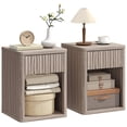thumbnail image 1 of HOMCOM Modern Nightstand Set of 2, Bedside Table for Bedroom, Grey, 1 of 10