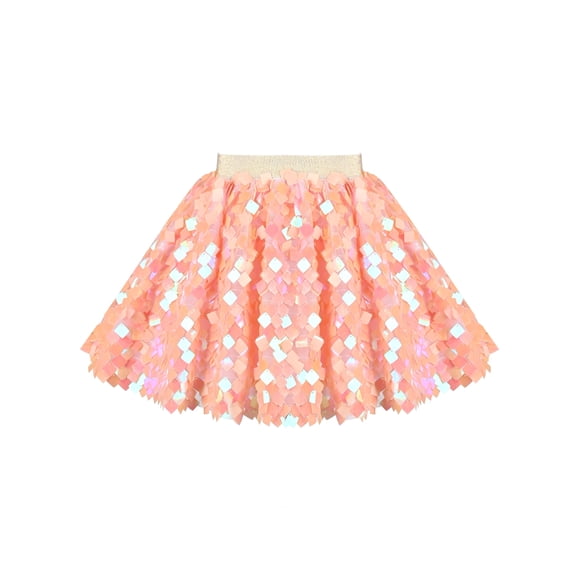 Falda para Niñas Rosa Radiante Brillante con Lentejuelas Tutú Fiesta Ballet Danza 2-3 Años