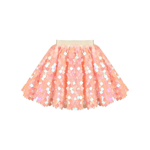 Falda para Niñas Rosa Radiante Brillante con Lentejuelas Tutú Fiesta Ballet Danza 2-3 Años