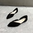 thumbnail image 1 of ¡Novedad de 2022! Bailarinas de talla grande, zapatos planos de ante con punta en pico para mujer, zapatos ligeros de tacón cuadrado con boca poco profunda para mujer 35-4341 Gao Jinjia LED, 1 of 2