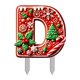 thumbnail image 1 of Adornos de 26 letras para árbol de Navidad de exterior, decoraciones para insertar en el suelo, decoraciones para exteriores con motivos navideños de bayas, insertos acrílicos 2D para árbol de Navidad, 1 of 4