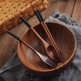 thumbnail image 4 of 3PCS Wooden Flatware Set Wooden Portable Set Chopsticks Spoon Fork Tableware, 4 of 5