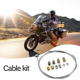 40-inch Universal Motorcycle Emergency Cable Repair Kit - Throttle, Clutch, Brake