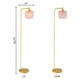 thumbnail image 3 of River of Goods Frederick  Gold Metal and Glass Candlestick Floor Lamp Pink, 3 of 5