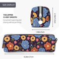 thumbnail image 3 of Cauagu Leaves Flower Print Leather Pencil Pen Case - Stationery Bag Portable Stationery Bag Big Capacity Pencil Pouch Cosmetic Organizer Bag for Men & Women, 3 of 7
