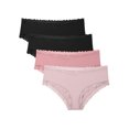 thumbnail image 1 of BeautyIn Culottes en Coton Grande Taille pour Femmes avec Dentelle Lot de 4, 1 of 6