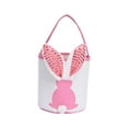 thumbnail image 2 of Cesta de Pascua, cesta de huevos de Pascua Adorable con Orejas de conejo iluminadas, decoración de Pascua, exquisita bolsa de , bolsa de Rosa, 2 of 8