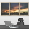 thumbnail image 2 of wall26 - 3 Piece Framed Canvas Wall Art - Landscape with Trees at Dusk - Modern Home Art Stretched and Framed Canvas Ready to Hang - 24"x36"x3 Natural, 2 of 5
