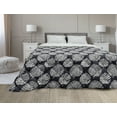 thumbnail image 1 of Philodendron Down Alternative Comforter, Continuous Pattern of Cartoon Style Jungle Leaves Simple Nature Ornament, Microfiber Quilt for All Season, 5 Sizes, Green and White, by Ambesonne, 1 of 3