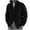Black, variant on Fancifize Men's Stand Collar Cardigan Long Sleeve Zip Up Chunky Knit Sweater Jacket Casual Warm Fall Winter Outdoor Coat Trendy Outwear