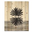 thumbnail image 3 of Designart 'Black and White Striped Under Tropical Leaf II' Modern Print on Natural Pine Wood, 3 of 5