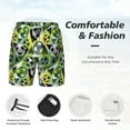 thumbnail image 6 of Picia Football Doodle pattern Mens Swim Trunks with Compression Liner Stretch Beach Shorts Quick Dry with Zipper Pockets No-Chafing Board Shorts-3X-Large, 6 of 9