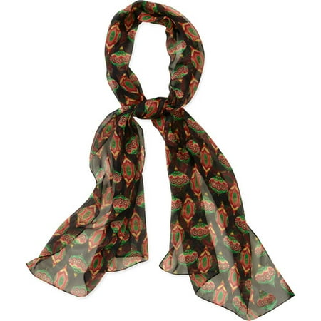 Holiday Decorative Ornament Wrap Scarf
